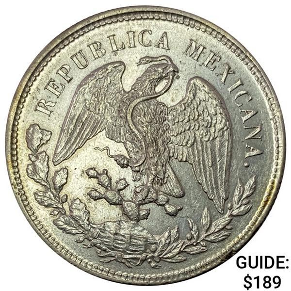 1902Zs FZ Mexico Silver Peso CHOICE AU