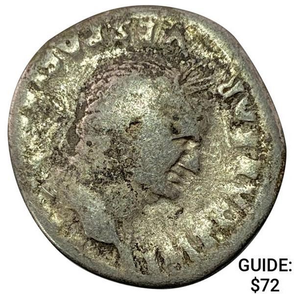 Roman Vespasian 69-79 AD Silver Denarius NEARLY UNCIRCULATED