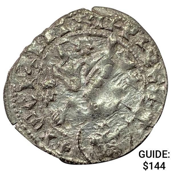 1100-1225 Crusades France Silver Denier NEARLY UNCIRCULATED