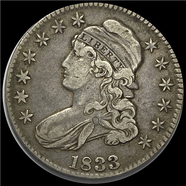 1833 Capped Bust Half Dollar LIGHTLY CIRCULATED