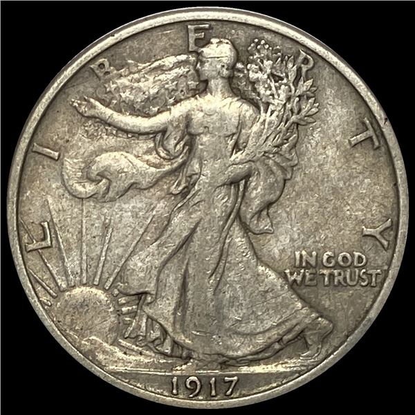 1917 Silver Half Dollar Walking Liberty CIRC