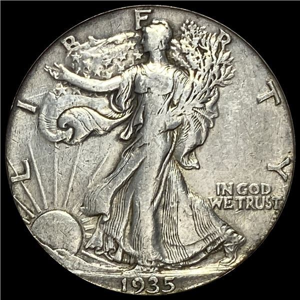 1935-S Silver Walking Liberty Half Dollar CLOSELY UNCIRCULATED