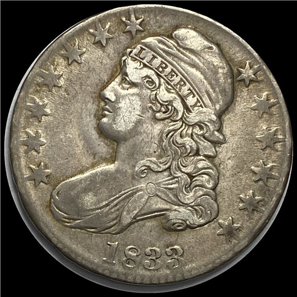 1833 Capped Bust Half Dollar NEARLY UNC