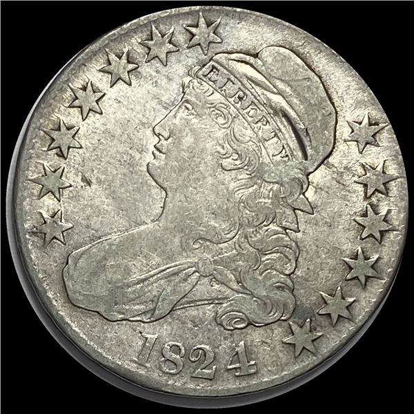 1824 Capped Bust Half Dollar LIGHTLY CIRCULATED