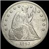 1843-O Silver Seated Liberty Dollar NEARLY UNCIRCULATED