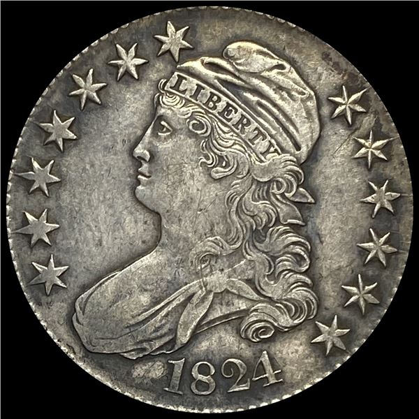 1824 Capped Bust Half Dollar CLOSELY UNCIRCULATED