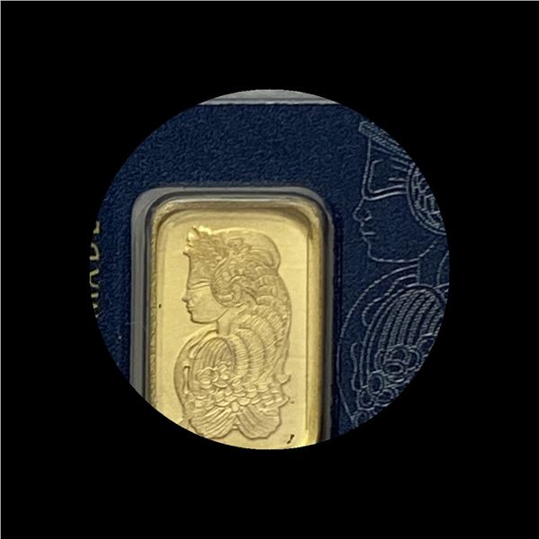 PAMP Suisse 1g Gold Bar .9999 Fine in Assay Card HIGH GRADE