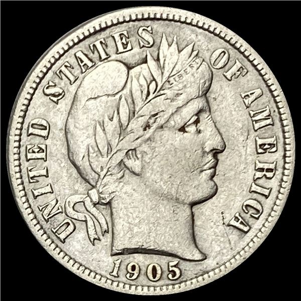 1905 Silver Barber Dime NEARLY UNCIRCULATED