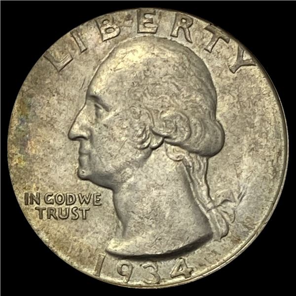 1934-D Silver Washington Quarter CHOICE AU