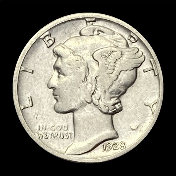 1928-S Mercury Dime NEARLY UNC