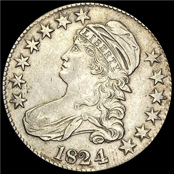 1824 Capped Bust Half Dollar CHOICE AU