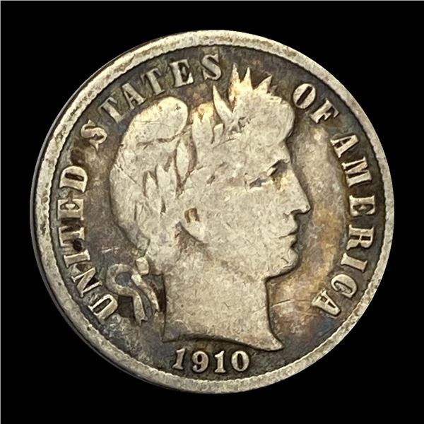 1910-S Silver Barber Dime NICELY CIRC