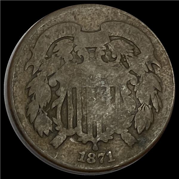 1871 Two-Cent Piece NICELY CIRCULATED