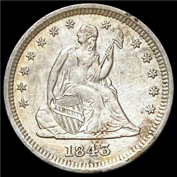 1843 Seated Liberty Quarter CLOSELY UNCIRCULATED