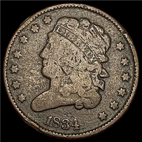 1834 Classic Head Half Cent NICELY CIRCULATED NICELY CIRCULATED
