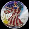 2002 Silver American Eagle 1 oz Colorized GEM BU