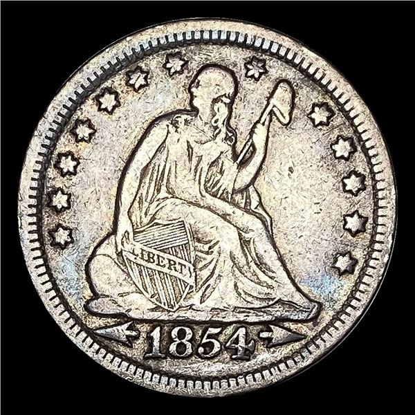 1854 Seated Liberty Quarter LIGHTLY CIRCULATED
