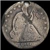 1860-S Silver Half Dollar (holed). NICELY CIRCULATED