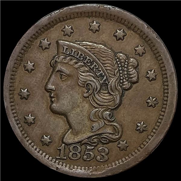 1853 Braided Hair Large Cent CLOSELY UNCIRCULATED