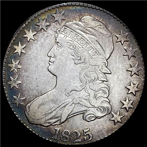 1825 Capped Bust Half Dollar NEARLY UNCIRCULATED