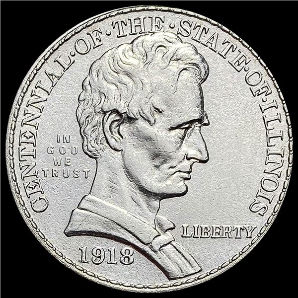 1918 Silver Half Dollar Illinois Centennial UNCIRCULATED