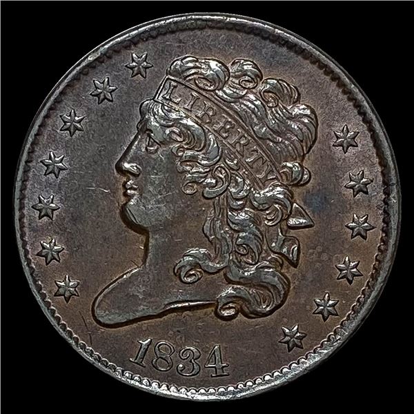 1834 Classic Head Half Cent CHOICE AU