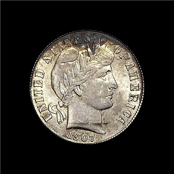 1907 Barber Dime CLOSELY UNCIRCULATED