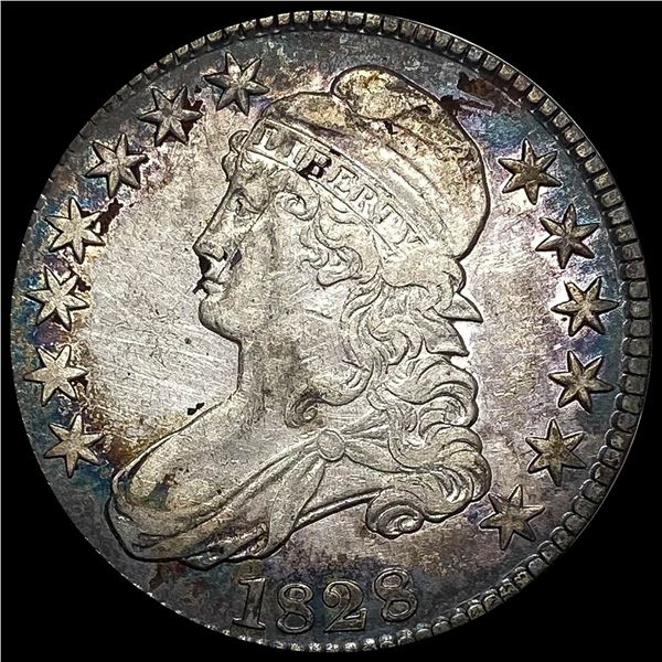 1828 Capped Bust Half Dollar NEARLY UNCIRCULATED
