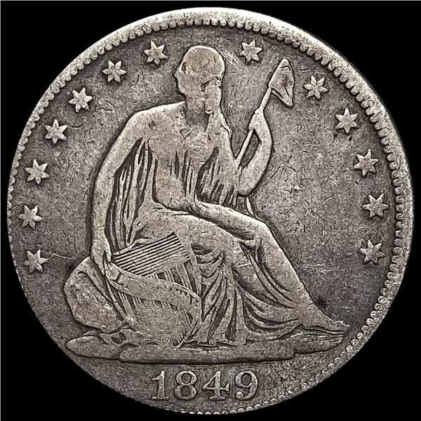 1849 Seated Liberty Half Dollar LIGHTLY CIRCULATED