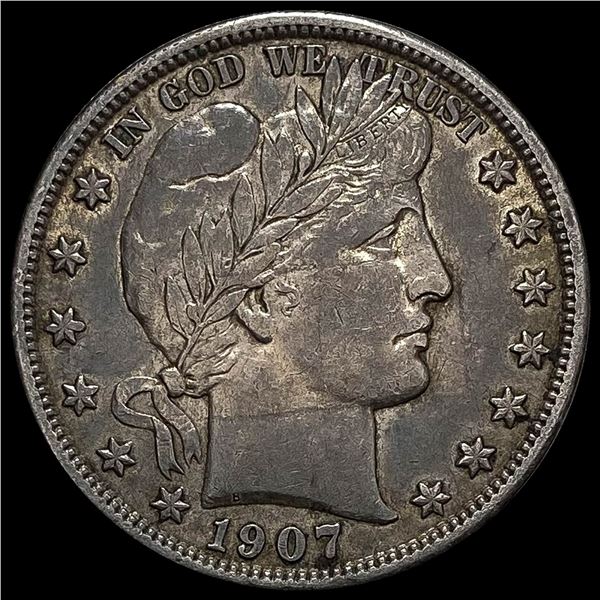 1907-D Silver Barber Half Dollar CHOICE AU