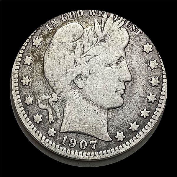 1907-S Silver Barber Quarter NICELY CIRCULATED