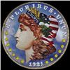 Image 1 : This is a colorized 1921 Morgan Silver Dollar. UNCIRCULATED