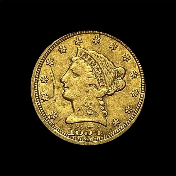 1854-O $2.5 Quarter Eagle Gold LIGHT CIRC