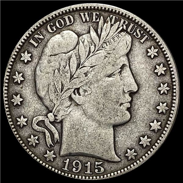 1915-D Silver Barber Half Dollar LIGHTLY CIRCULATED