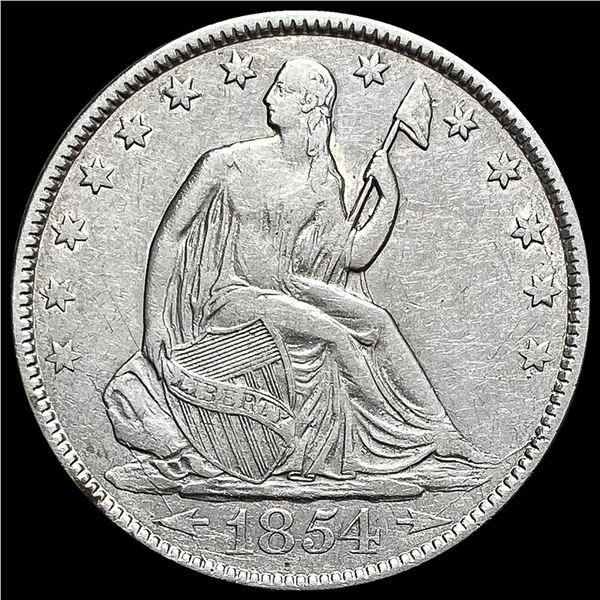 1854-O Silver Seated Liberty Half Dollar CLOSELY UNCIRCULATED