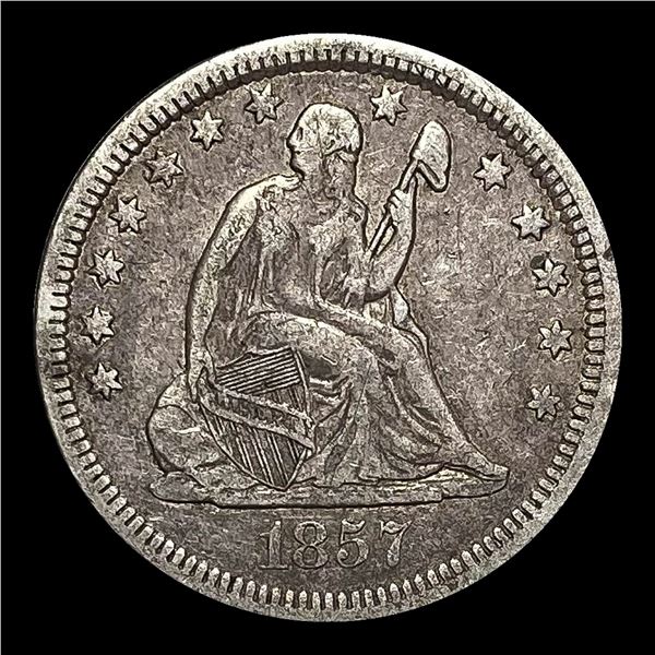 1857 Seated Liberty Quarter LIGHTLY CIRCULATED
