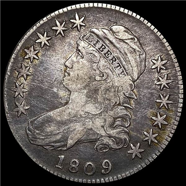 1809 Capped Bust Half Dollar LIGHTLY CIRCULATED