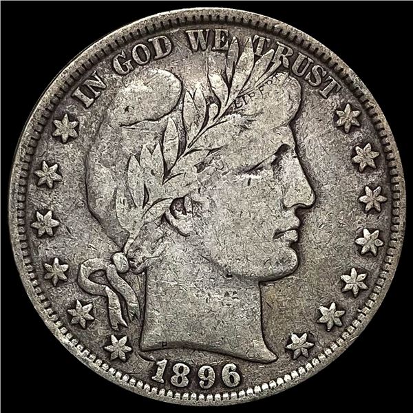 1896 Silver Half Dollar (Barber) LIGHTLY CIRCULATED
