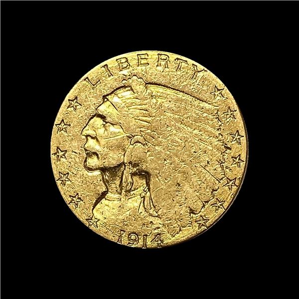 1914-D Gold $2.5 Quarter Eagle UNC