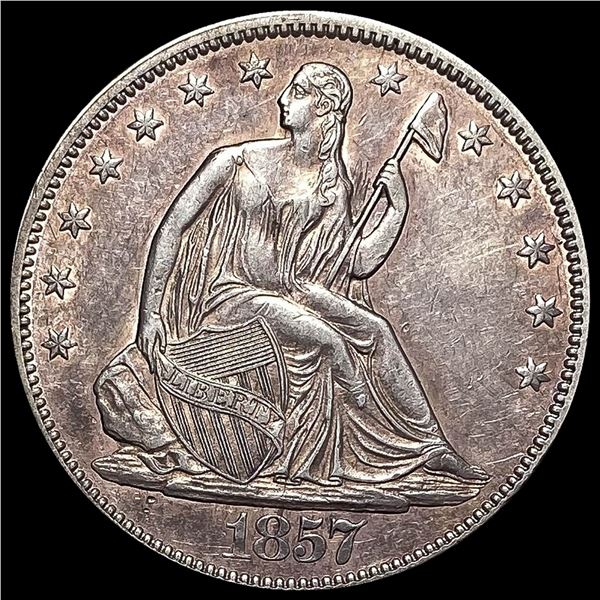 1857 Silver Half Dollar (Seated Liberty) CHOICE AU