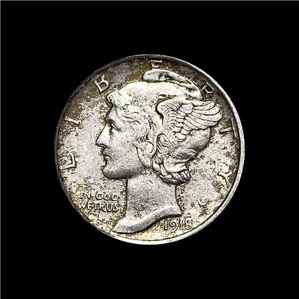 1918-D Mercury Dime CHOICE AU