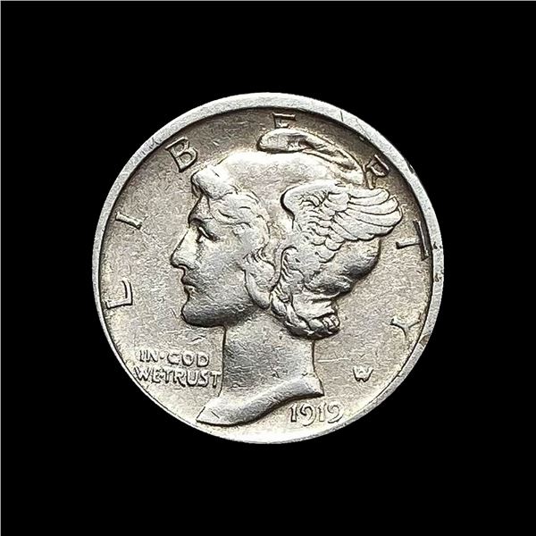 1919-D Silver Mercury Dime CHOICE AU