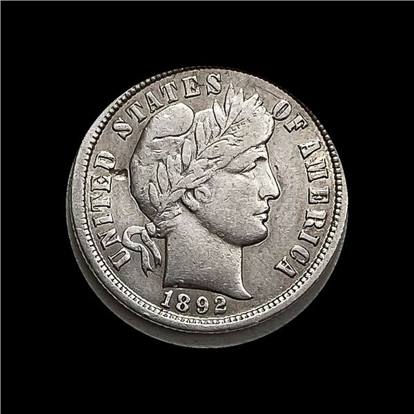 1892-S Silver Barber Dime CLOSELY UNCIRCULATED