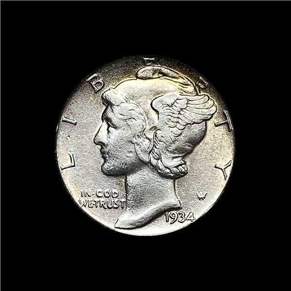 1934-D Silver Mercury Dime CHOICE AU