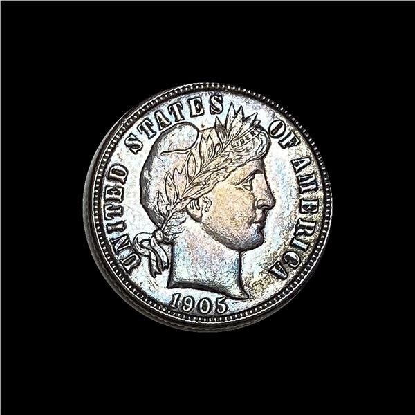1905 Barber Dime CHOICE AU