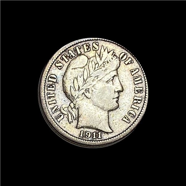 1911-S Barber Dime LIGHTLY CIRC