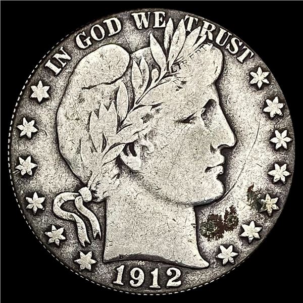 1912-D Silver Barber Half Dollar LIGHTLY CIRCULATED