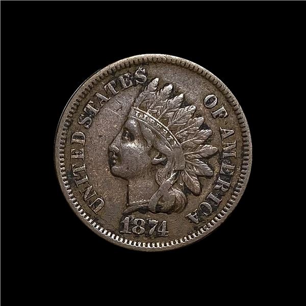 1874 Indian Head Cent LIGHTLY CIRCULATED