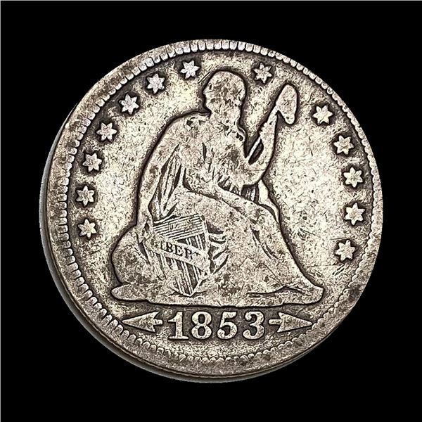 1853 Arrows Seated Liberty Quarter NICELY CIRCULATED