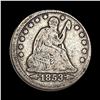 Image 1 : 1853 Arrows Seated Liberty Quarter NICELY CIRCULATED